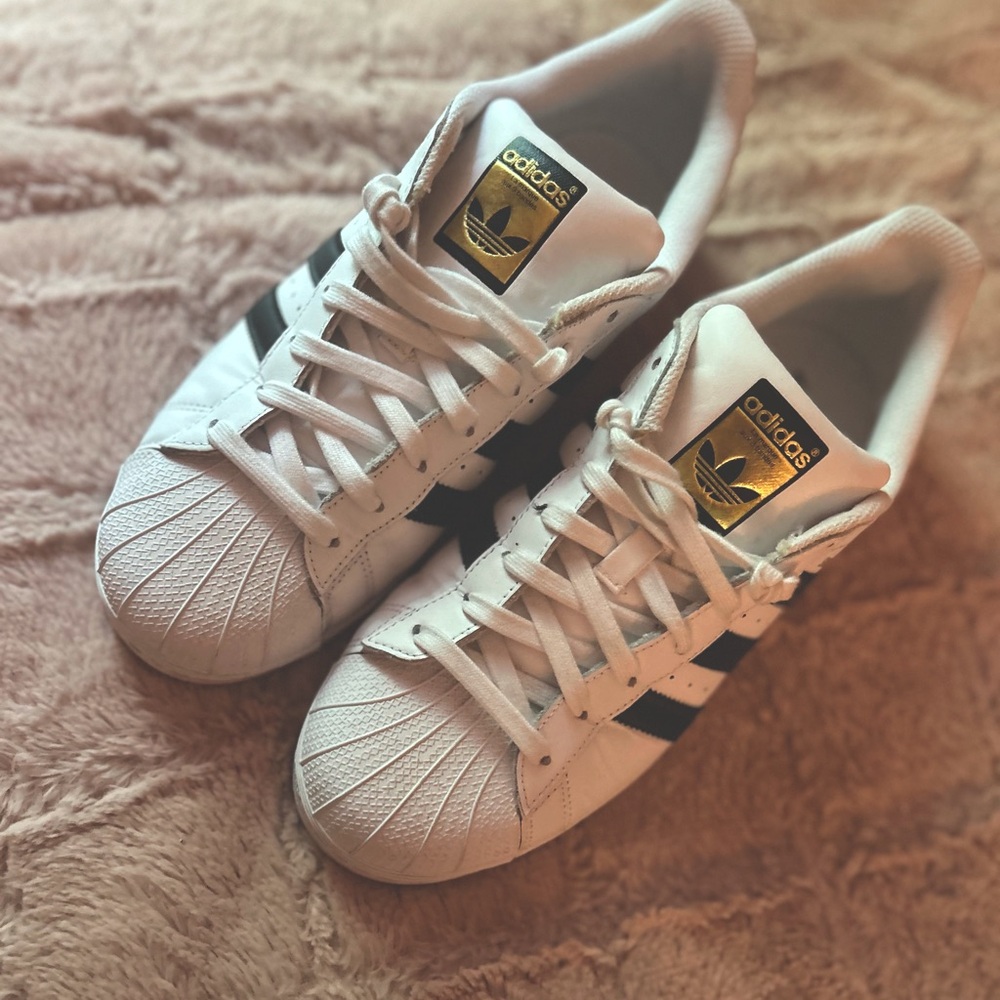 Adidas Superstar J Big Kids Shoes Running White Ftw-Core Black c77154